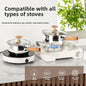 Stainless Steel Sauce Pan with Steamer Basket Glass Lid and Functional Design for Milk Heating Noodle Cooking and Steaming