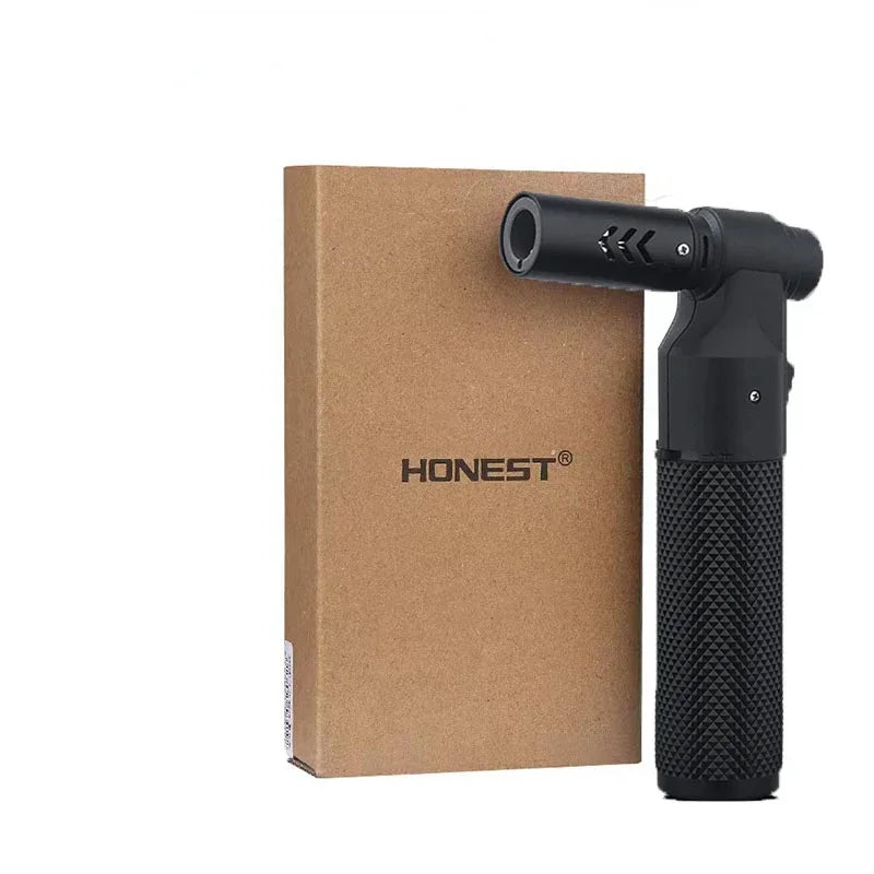 HONEST Gas Jet Butane Cigar Lighter Windproof Kitchen BBQ Metal Jewelry Welding Torch for Outdoor Camping