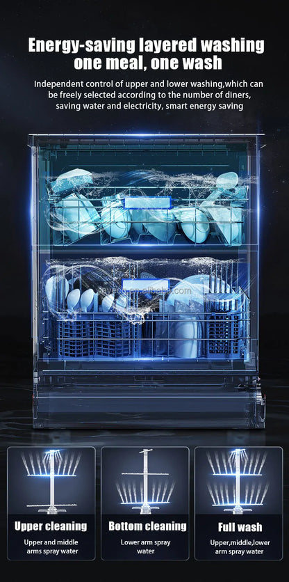 Smart Drawer Dishwashers Built in High Quality Professional Stainless Steel Turbo  12 Settings Household Home Drawer Dishwasher