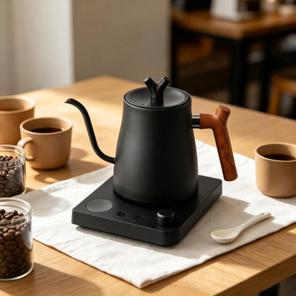 1L1000ML Smart Temperature Control Kettle - Auto Shut-Off & Boil-Dry Protection - Stainless Steel Pour-Over Coffee & Tea