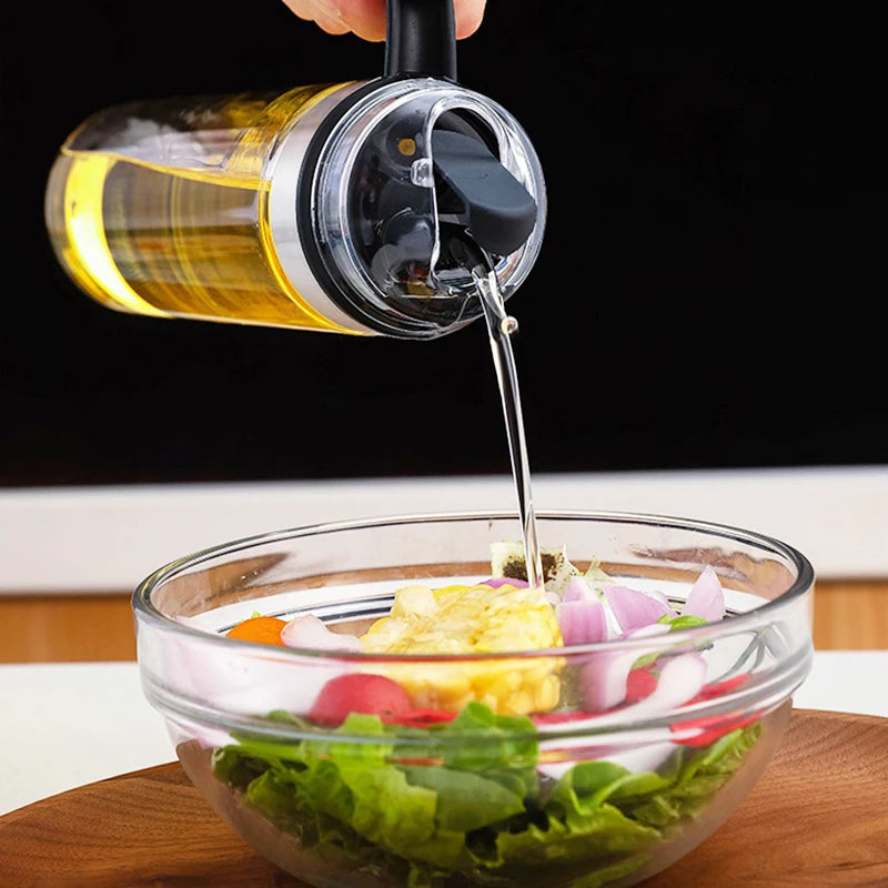 2PCS Cooking Seasoning Bottle Dispenser Sauce Bottle Glass Storage Bottles Spice Glass Oil Spray Vinegar Creative Kitchen Tools