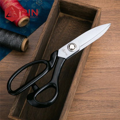 Professional Tailor Scissors, Ultra Thick High Carbon Steel Blades for Heavy Duty Fabric & Leather Cutting, Sewing Craft Tool