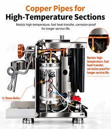STLF  Hot Selling 58mm Home Espresso Maker, Triple Heating System, Dual Pumps, Home Coffee Maker with Cold Brew Mode