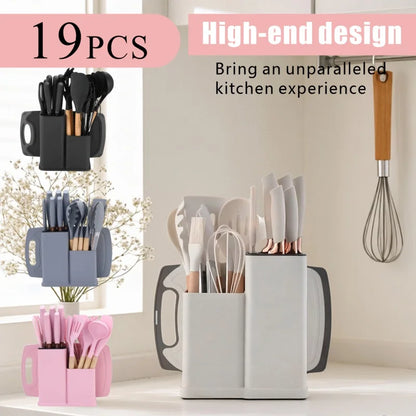 This 19-part knife set offers a variety of tools for different cooking tasks, making it a versatile choice for any kitchen.