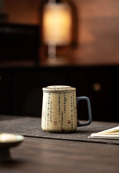 400ML Blue And White Firestone Red Coffee Mug Milk Cup Afternoon Tea Mug Beverage Bottle Personal Office Water Cup Teaware Gift