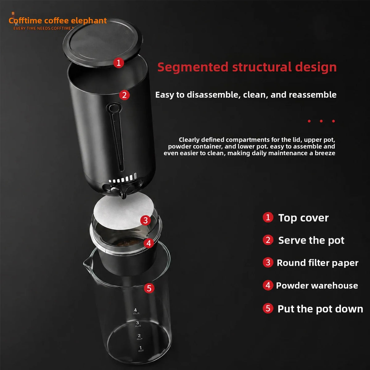 450ml Cold Brew Coffee Maker Iced Drip Pot Portable Cold Brewing with Control Valve Coffee Pitcher Home Summer Camping Tools