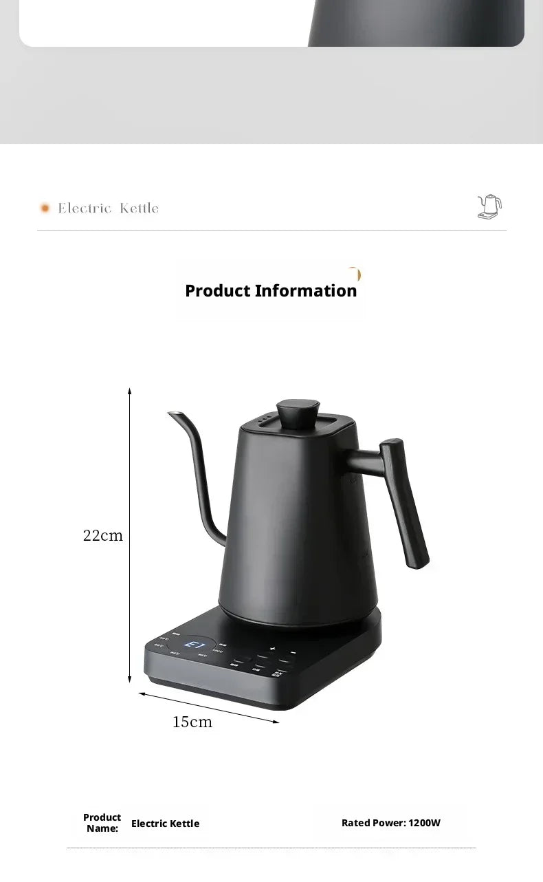 900ML Electric Gooseneck Kettle Constant Temperature Rapid Heating Hand Brew Coffee Pot Gooseneck Kettle Tea Kettle 110V/220V