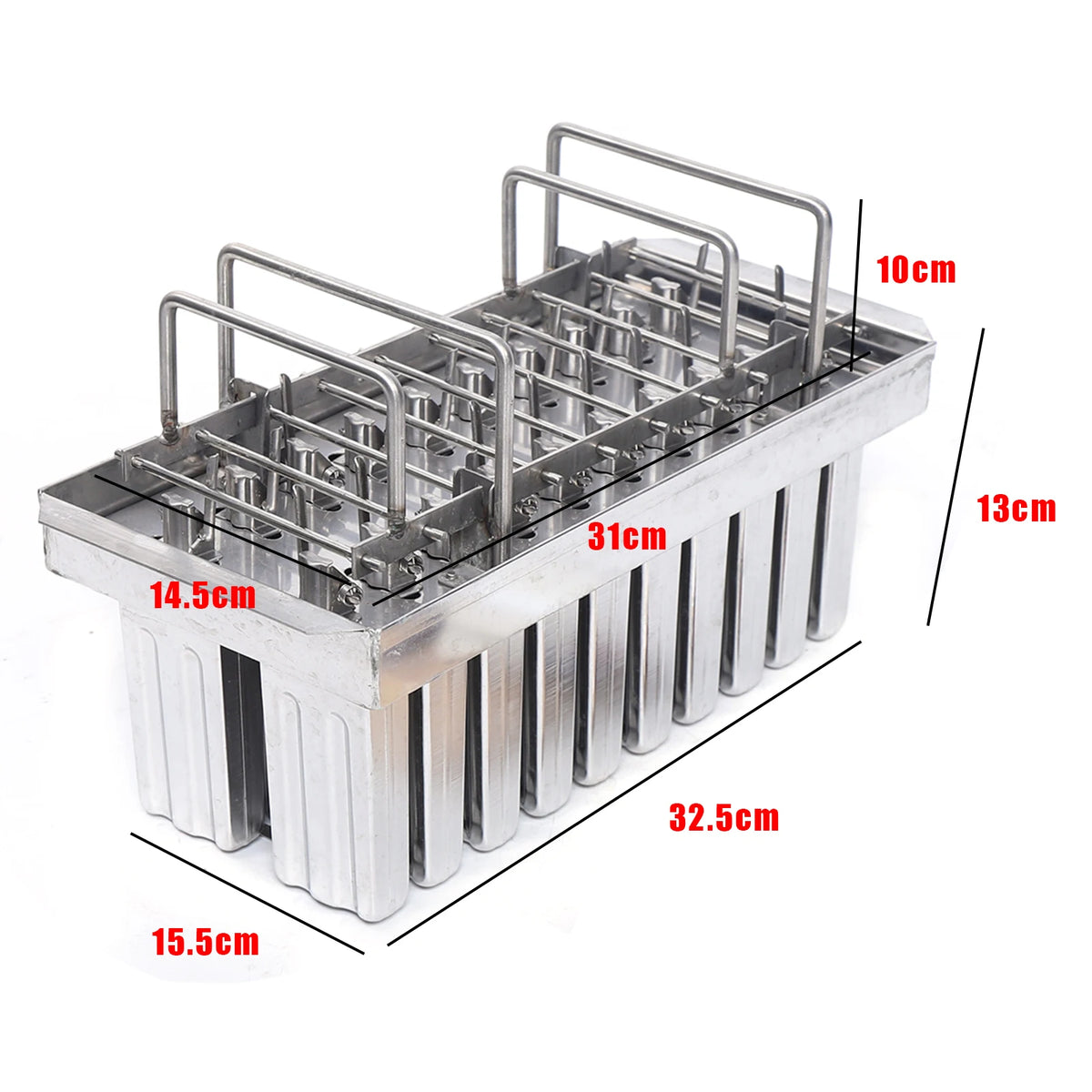 Large Capacity Ice Pop Mold for 20 Ice Cream, Food-Grade Stainless Steel, Space-Saving Design, Easy to Clean, Perfect for