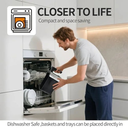 Air Fryer 10-in-1, 5.3QT Compact Oil Free Cooker with Visible Window, Healthy Cooking, Digital Control for Family, Mothers Day