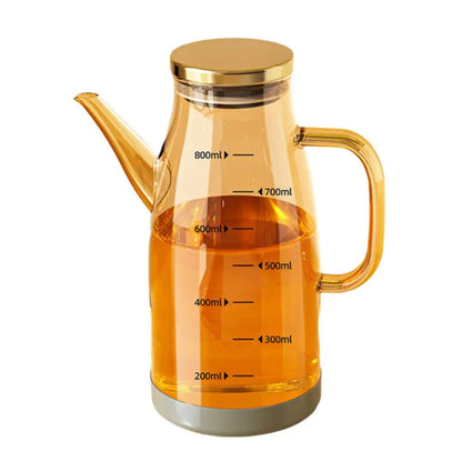 600/800/1000ml Oil Bottle Kitchen Glass Oil Pot Large Capacity Leak-Proof Pour Soy Vinegar Tank Oil Dispenser Kitchen Tools