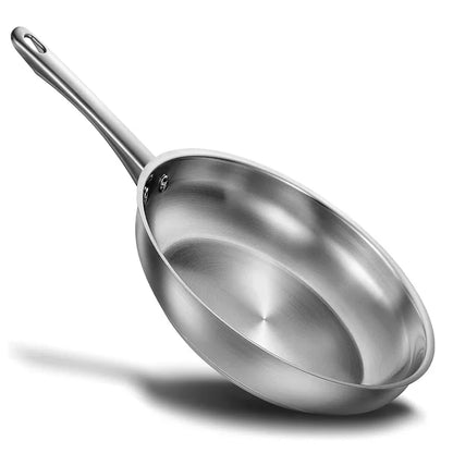 KOCH SYSTEME CS 8inch Frying Pan Stainless Steel Pan for Professional Cooking Uncoated Steak Frying pan omelette pan Induction