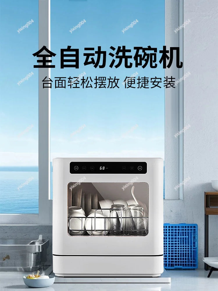 Portable Countertop Dishwasher No Installation Smart High Temp Drying Household Washer