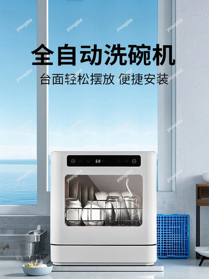 Portable Countertop Dishwasher No Installation Smart High Temp Drying Household Washer