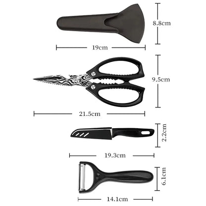 New Heavy-Duty Kitchen Scissors - High-Hardness Stainless Steel for Chicken Duck Fish Bones, Multi-Purpose & Razor Sharp