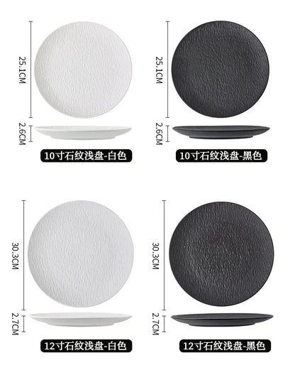 ceramic tableware, steak plates, stone pattern frosted salad plates, fruit plates, restaurant , western food