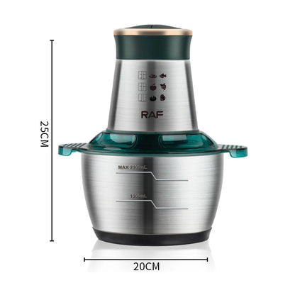 2 Speeds Electric Chopper Meat Grinder Stainless Steel Mincer Food Processor Kitchen Slicer Egg Beater Garlic Vegetable
