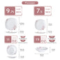 VEWEET ANNIE 30/24/20 Pcs Porcelain Dinnerware Set Pink Floral Plates Dinner Set with Dinner Plate/Dessert/Soup/Cup/Saucer