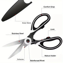1-Pack Heavy Duty Scissors - Thanksgiving Cooking Prep for Poultry Shears & Kitchen Multi-Task Tool