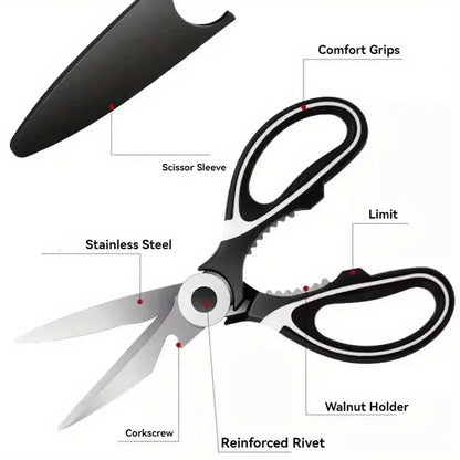 1-Pack Heavy Duty Scissors - Thanksgiving Cooking Prep for Poultry Shears & Kitchen Multi-Task Tool