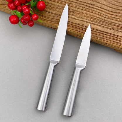 5 Piece Stainless Steel Kitchen Knife Set, Ergonomic Hollow Handle Design, Household Chef Knife for Chopping Carving Slicing