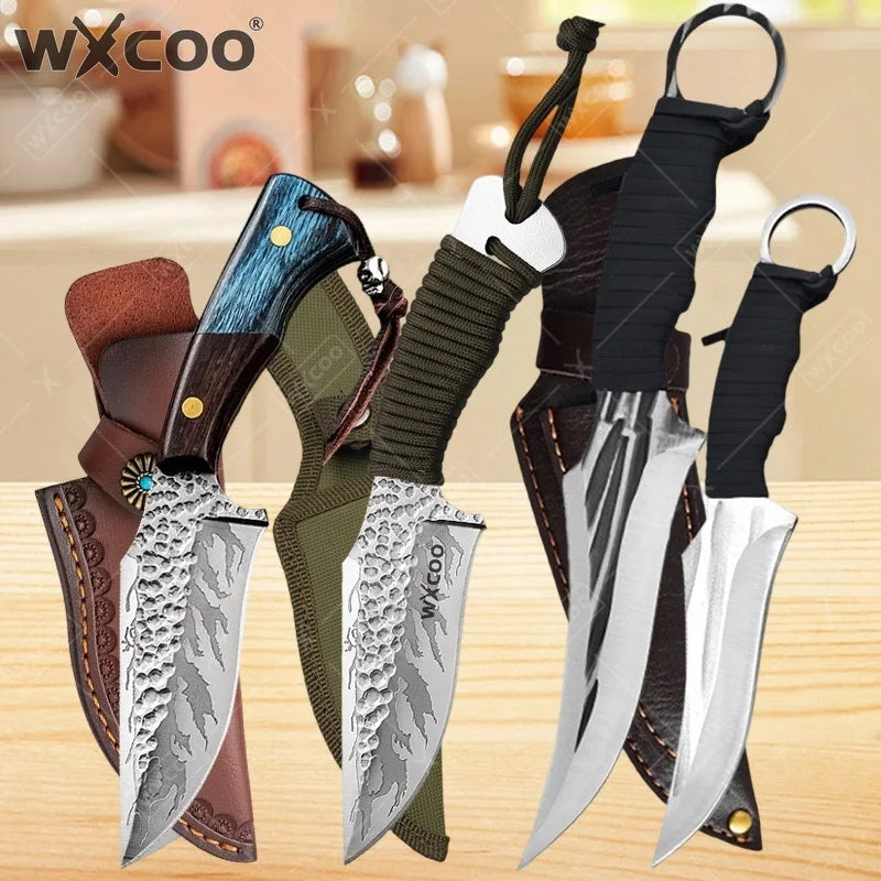 WXCOO Kitchen Boning Knife Butcher's Cutting Knife Slicing Meat Cleaver Full Tang Handmade Forged Knife Kitchen Accessories