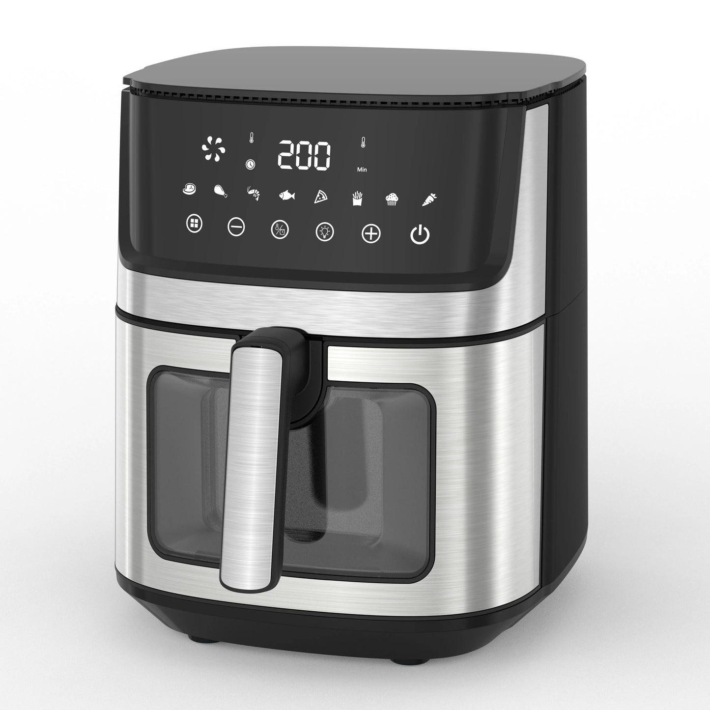 2026 New Model Multi-functional6L 8L Factory OEM Electric Digital air Fryer Household Food Processors, Stainless Steel air Fryer