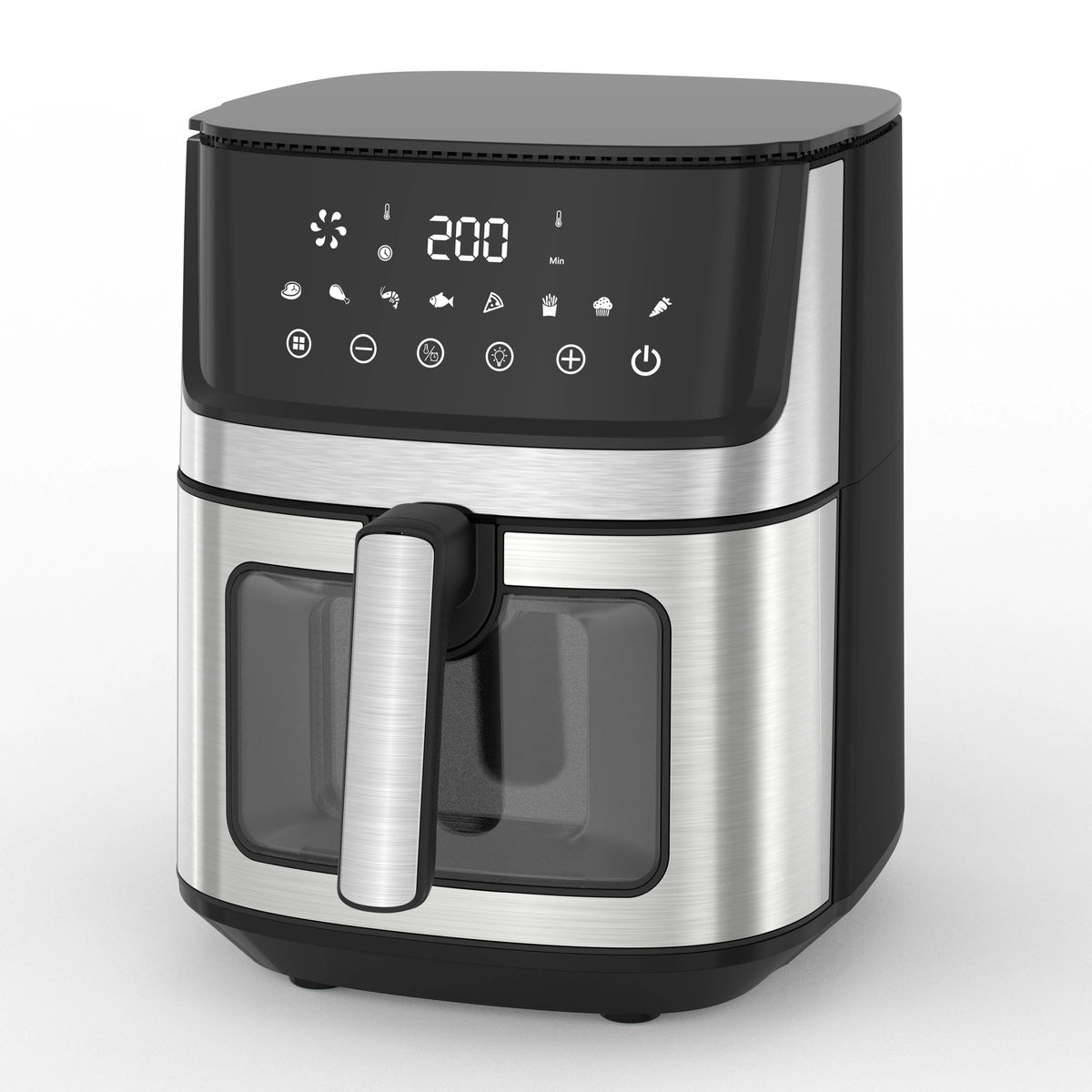 2026 New Model Multi-functional6L 8L Factory OEM Electric Digital air Fryer Household Food Processors, Stainless Steel air Fryer