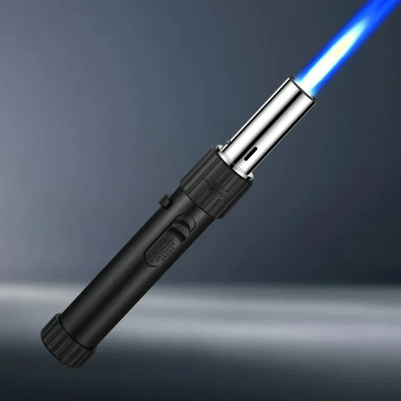 Metal Gas Lighter Powerful Kitchen Cooking Torch Turbo Flame Jet Outdoors BBQ Barbecue Smoking Accessories Windproof Lighters