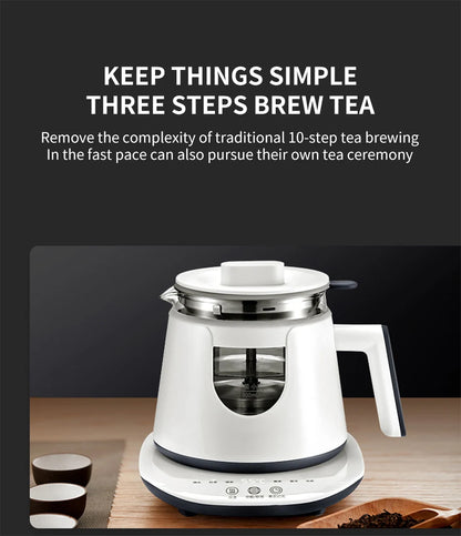 Black Tea Brewing Electric Tea Pot - Automatic Steam Glass Tea Maker for Boiling Water Health Preservation