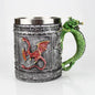 Stainless Steel Skull Mug Contain Viking Skeleton Death Grim Knight Gothic Design Coffee Beer Tankard Mugs BEST Halloween Gift