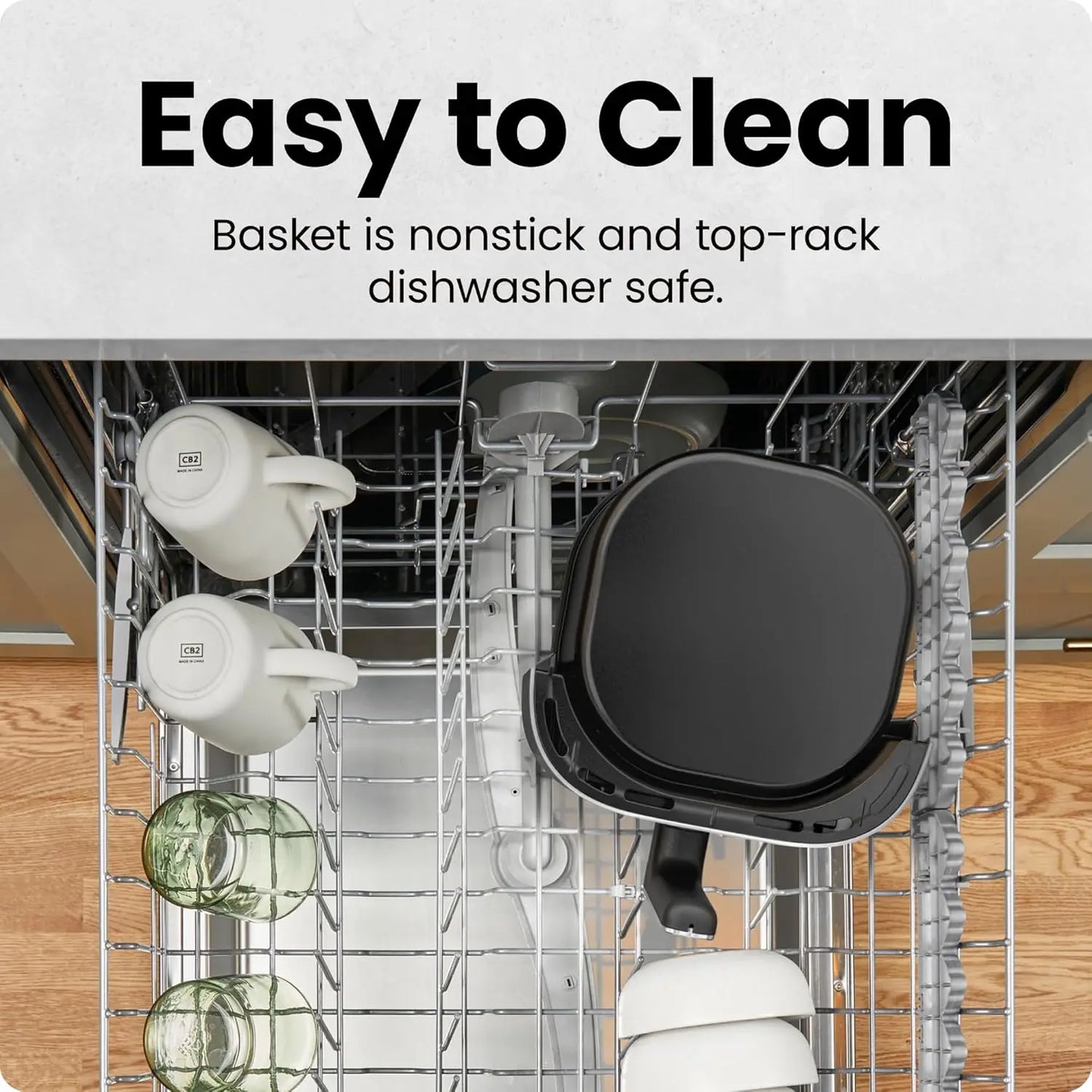 4 QT Compact Air Fryer with Hi-Fry Technology, Touchscreen & 4 Presets, Nonstick Basket, Dishwasher Safe