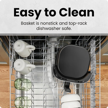4 QT Compact Air Fryer with Hi-Fry Technology, Touchscreen & 4 Presets, Nonstick Basket, Dishwasher Safe