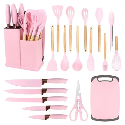 This 19-part knife set offers a variety of tools for different cooking tasks, making it a versatile choice for any kitchen.