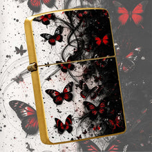 Exquisite Portable Igniter With Striking Red Black Dance Art Pattern, Stylish Atmospheric Practical Item For Daily Outdoor Camping Gathering Scenarios, Creative Premium Gift Choice With Distinct Unique Aesthetic A Humorous An