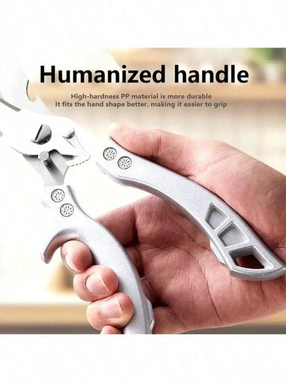 1PC Anti-Slip Grip Kitchen Scissors, Cutting Meat Turkey Fish Vegetable Stainless Steel Scissors, Anti-Slip Kitchen Utensil