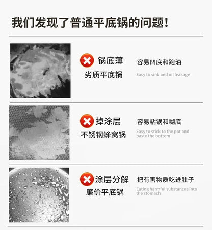Titanium Pan Non-stick Frying Pan Household Wok Steak Frying Pan Induction Cooker Gas Stove Special  Wok Frying