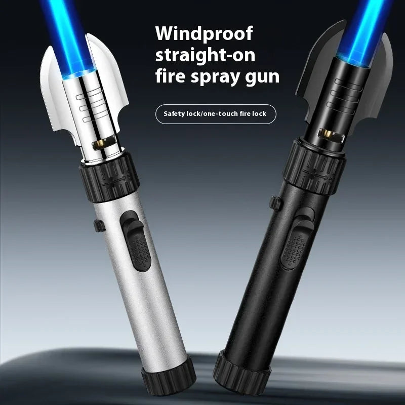 Metal Gas Lighter Powerful Kitchen Cooking Torch Turbo Flame Jet Outdoors BBQ Barbecue Smoking Accessories Windproof Lighters
