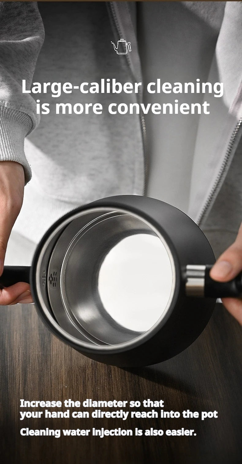 1L1000ML Smart Temperature Control Kettle - Auto Shut-Off & Boil-Dry Protection - Stainless Steel Pour-Over Coffee & Tea