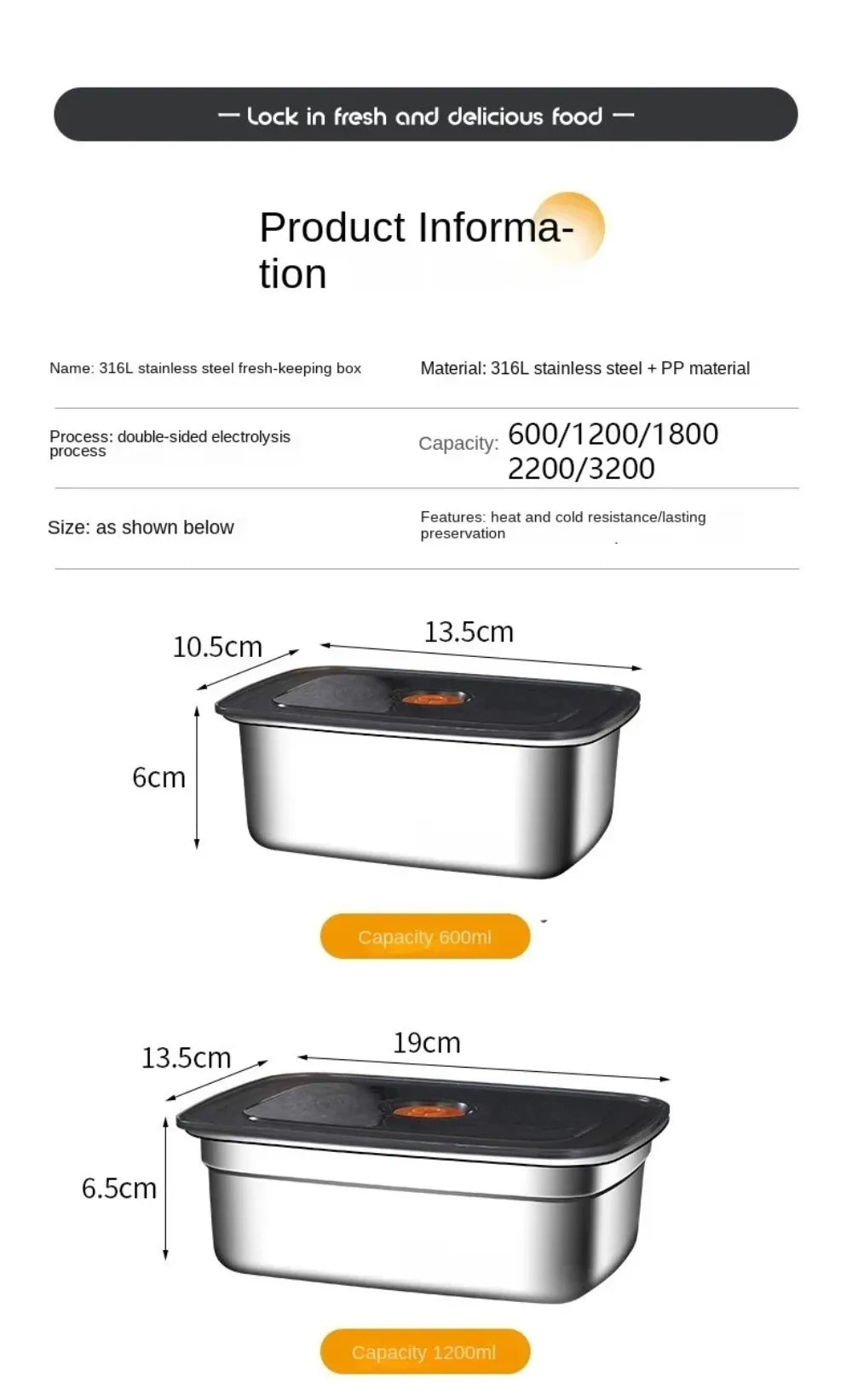 Stainless Steel Camping Lunch Box – Leak-Proof, Freezer & Microwave Safe Bento Container