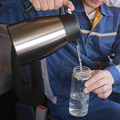 Car Electric Kettle DC 24V Auto Shut Off Automotive Accessories with Cigarette Lighter Heating Kettle for Outdoor Camping