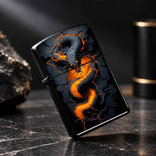 Lava Glow Serpent Pattern Lighter, Cool Cracked Magma Snake Design Portable Igniter, Stylish Dark Aesthetic Accessory For Daily Use, Party, Outdoor Camping, Gifting To Friends And Family, Unique Eye-Catching Decorative Practi