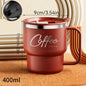Sealed Thermal Water Cup With Handle Portable 304 Stainless Steel Double Insulated Coffee Mug Travel Office Milk Coffee Cup