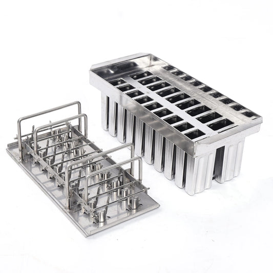 Large Capacity Ice Pop Mold for 20 Ice Cream, Food-Grade Stainless Steel, Space-Saving Design, Easy to Clean, Perfect for