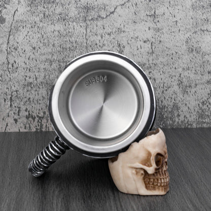 Norse Mythology Odin Thor Mug Tankard 304 Stainless Steel Resin 3D Retro Beer Stein Birthday God of War Lover Gift 600ml 20 oz