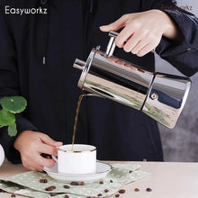 Easyworkz Diego Stovetop Espresso Maker Stainless Steel Italian Coffee Machine Maker Induction Moka Pot