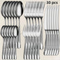 30pcs Diamond Star Cutlery Set Dinner Knife/Fork/Spoon Included for Women Wedding Party Table Setting Christmas Gift