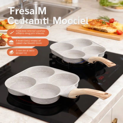 4-hole frying pan breakfast pan nonstick egg hamburger pancake fried egg artifact steak pot