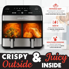 10 Qt Dual Basket Air Fryer, 7 Presets, Sync Finish, Dishwasher Safe