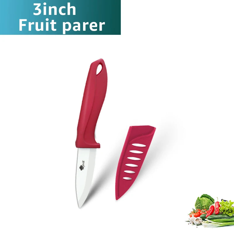 Ceramic Knives Kitchen Knive 3 4 5 6 inch Chef Paring Utility Slicing Bread Knife +Peeler Zirconia White Blade Cooking Tool