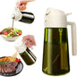 Oil Spray 470ml-2-in-1 Kitchen Oil Spray, Air Fryer, Salad, Vinegar and Kitchen Accessories Dispenser-Black